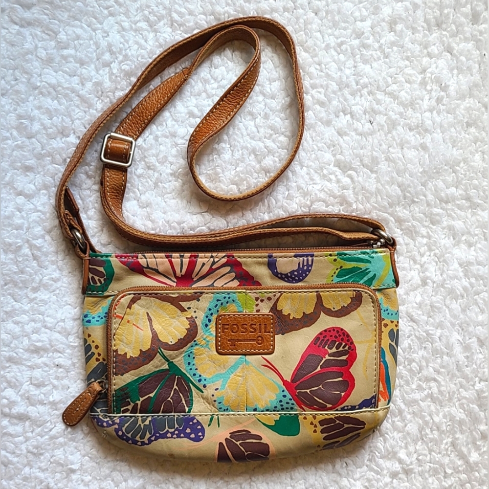 Fossil Butterfly Crossbody Bag/Purse